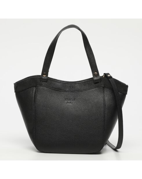 Dana Schwarze Lederhandtasche - 39x23x12 cm