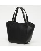 Dana Schwarze Lederhandtasche - 39x23x12 cm