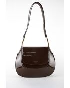 Wayne Braune Schultertasche aus Leder - 22x22x7 cm