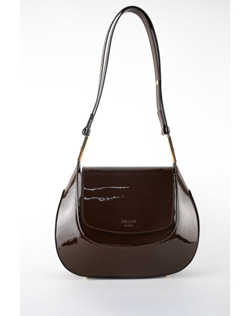 Wayne bruine leren schoudertas - 22x22x7 cm