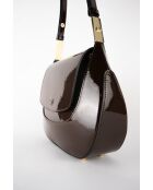 Wayne Braune Schultertasche aus Leder - 22x22x7 cm