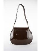 Wayne Braune Schultertasche aus Leder - 22x22x7 cm