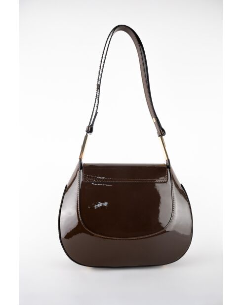 Wayne bruine leren schoudertas - 22x22x7 cm