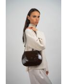 Wayne Braune Schultertasche aus Leder - 22x22x7 cm