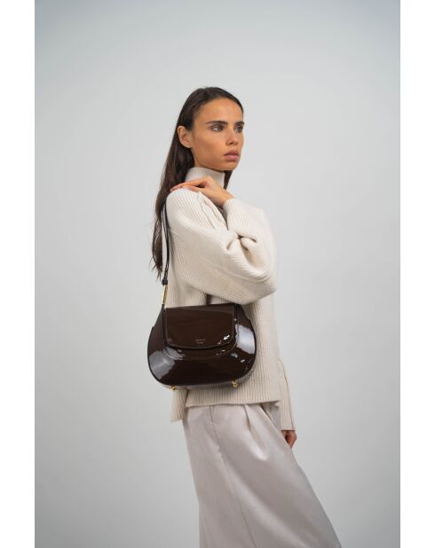 Wayne bruine leren schoudertas - 22x22x7 cm