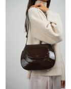 Wayne Braune Schultertasche aus Leder - 22x22x7 cm