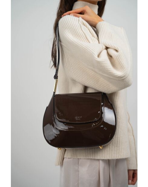 Wayne bruine leren schoudertas - 22x22x7 cm