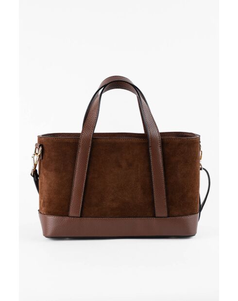 Belly Camel Handtasche aus Veloursleder, 35 x 21 x 12 cm