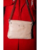 Sac bandoulière en Cuir Diago nude - 26x20x1 cm