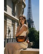 Tena heuptasje van metallic brons leer - 31x14x4,5 cm