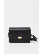 Bolso de hombro de piel Gaya negro - 22,5 x 16,5 x 6,5 cm