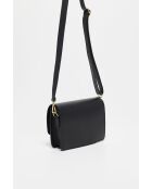 Bolso de hombro de piel Gaya negro - 22,5 x 16,5 x 6,5 cm