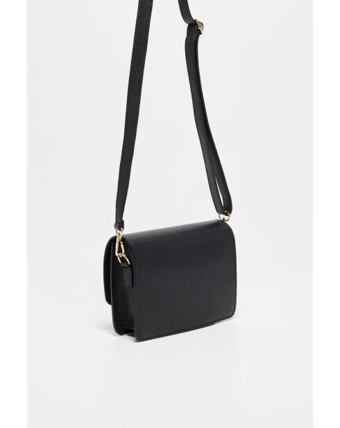 Bolso de hombro de piel Gaya negro - 22,5 x 16,5 x 6,5 cm