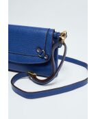 Borsa a tracolla Joe in pelle blu - 20x12,5x3 cm