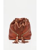 Beth leren emmertas licht brons - 24x25x13 cm