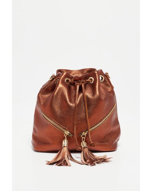 Beth leren emmertas licht brons - 24x25x13 cm