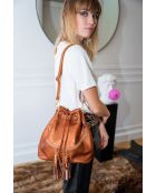 Beth leren emmertas licht brons - 24x25x13 cm