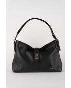 Ellad Schultertasche aus schwarzem Leder - 25x29x9 cm