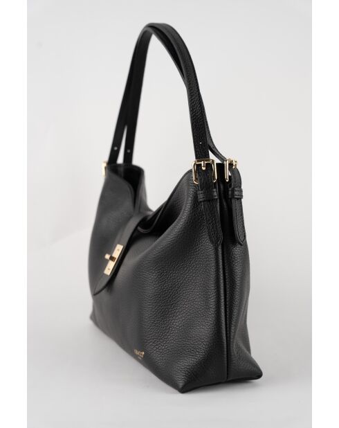 Ellad Schultertasche aus schwarzem Leder - 25x29x9 cm