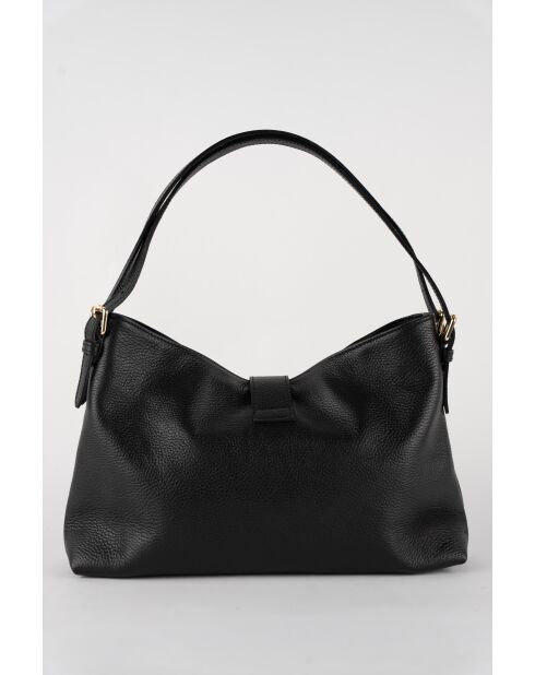 Ellad Schultertasche aus schwarzem Leder - 25x29x9 cm