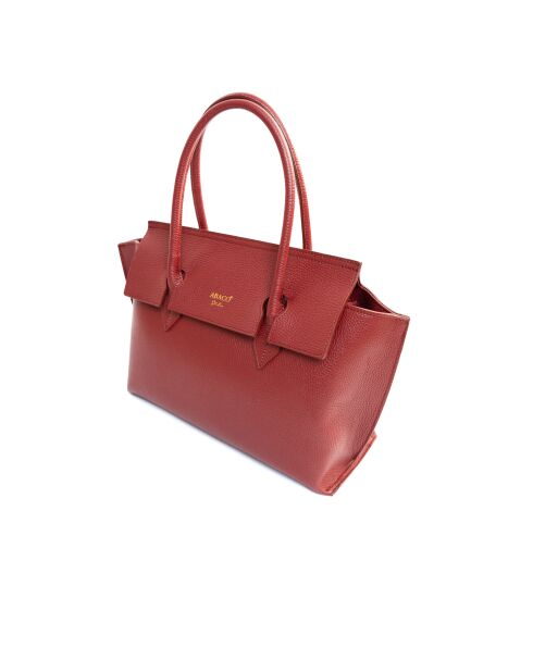 Sac à main en Cuir Irena Bordeaux - 40x25x9 cm