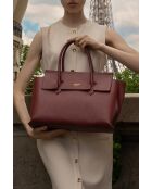 Sac à main en Cuir Irena Bordeaux - 40x25x9 cm