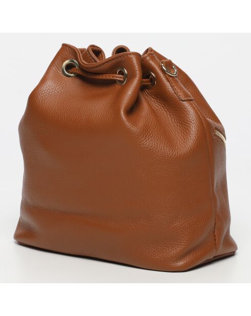 Beth Camel leren emmertas - 24x25x13 cm