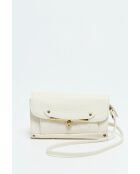 Simone leren schoudertas gebroken wit - 20x13 cm