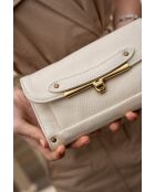 Simone leren schoudertas gebroken wit - 20x13 cm