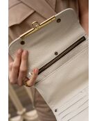 Simone leren schoudertas gebroken wit - 20x13 cm