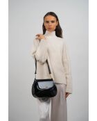 Wayne schwarze Schultertasche aus Leder - 22x22x7 cm