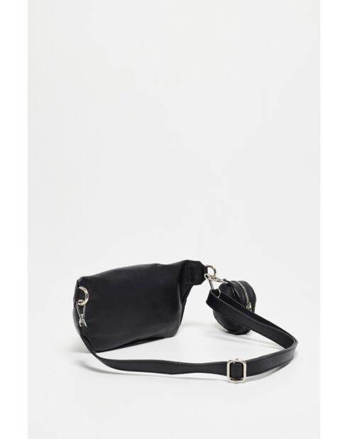 Marsupio Tena in pelle nera - 31x14x4,5 cm