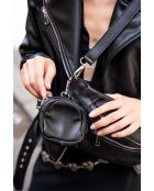 Tena zwart leren heuptasje - 31x14x4,5 cm