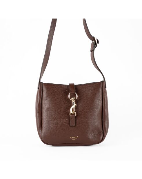 Bandolera Lex de piel moca - 21x22x8 cm