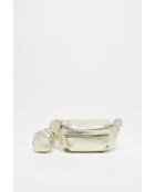 Marsupio in pelle Tena dorata - 31x14x4,5 cm