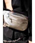 Marsupio in pelle Tena dorata - 31x14x4,5 cm