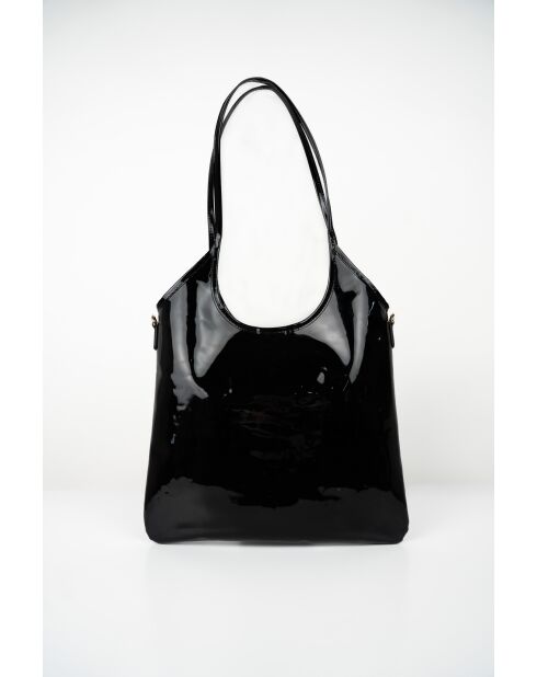 Sac porte épaule en Cuir neven noir - 32x30x1 cm