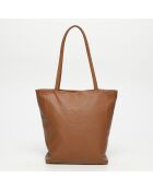 Sac Cabas en Cuir Renza Camel - 38x33x12 cm