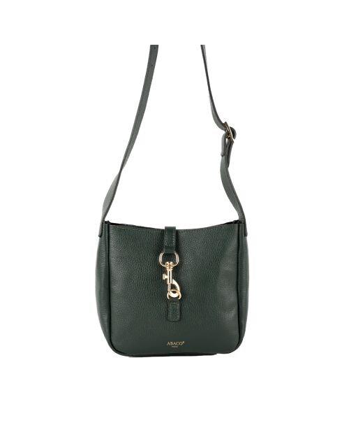 Grüne Lex Schultertasche aus Leder - 21x22x8 cm