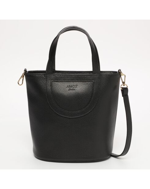 Saia Schwarze Lederhandtasche - 25x30x15 cm