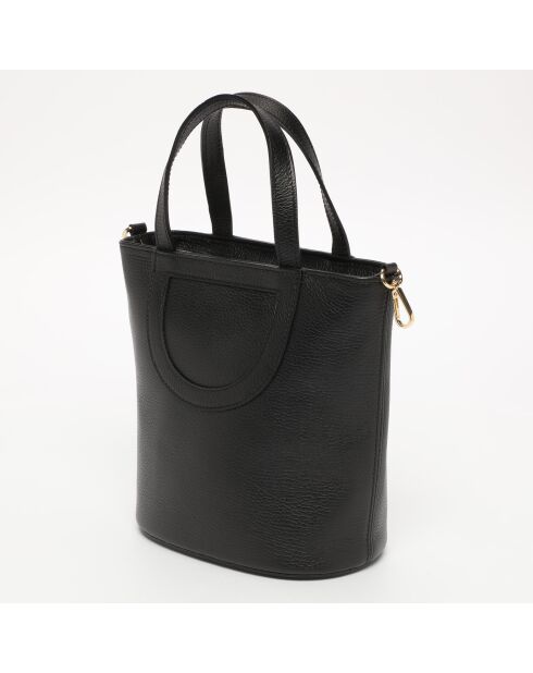 Saia Schwarze Lederhandtasche - 25x30x15 cm