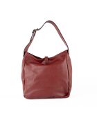Sac porté épaule en Cuir lexid bordeaux - 28x28x11 cm