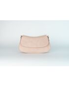 Cyra Light Schultertasche aus Veloursleder in Taupe, 27 x 14 x 6 cm