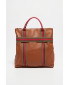 Sac à dos  en Cuir Gao Dollaro Camel - 37,5x9x37 cm