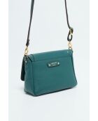 Bolso de hombro Bayne de piel verde - 22,5x16x3,5 cm
