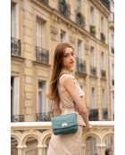 Bolso de hombro Bayne de piel verde - 22,5x16x3,5 cm