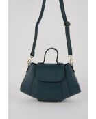 Smaragdgroene Lara leren schoudertas - 20x28x8 cm