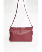 Sac bandoulière en Cuir Zita Bordeaux - 42x25x8 cm