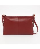 Sac bandoulière en Cuir Zita Bordeaux - 42x25x8 cm