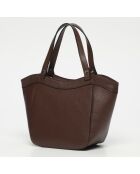 Dana Moka Schultertasche aus Leder - 39x23x12 cm
